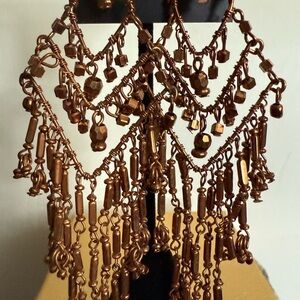 Vintage-Inspired Copper Chandelier Earrings